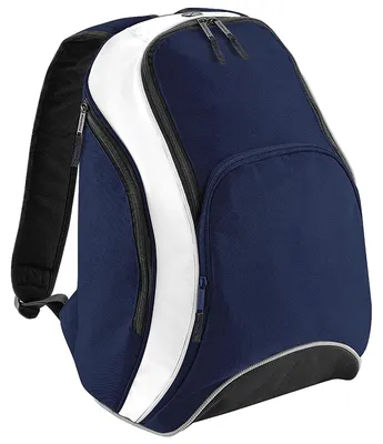 Image de Sac à dos Bagbase Teamwear, 21 litres FK215 (taille unique) (bleu foncé/blanc)