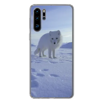 Produktbild von MuchoWow® Handyhülle Schutzhülle Hülle für Huawei P30 Pro Fuchs - Schnee - Berge Silikon Softcase Handy Hülle - Schutzdeckel