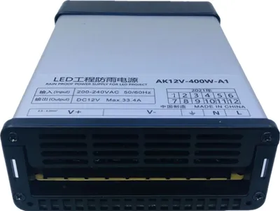 Produktbild von Regenfeste Stromversorgung 400W Kunststoff Kurzschlussschutz Schaltnetzteil für LED Technik 12V