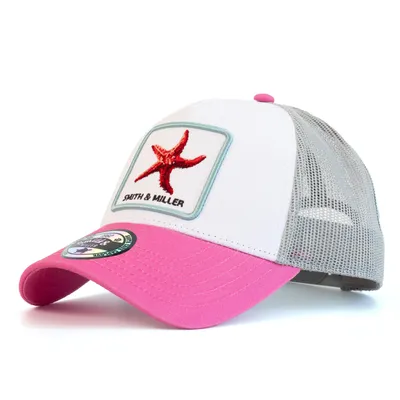 Produktbild von Smith & Miller "Miramar" "Stella" Trucker Cap, white/pink/grey