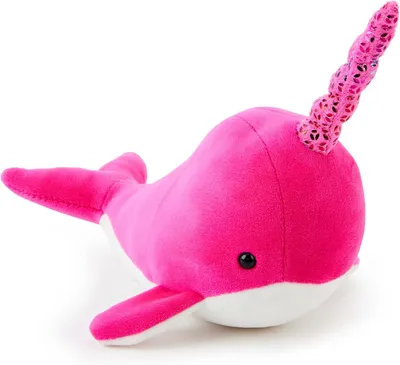 Productafbeelding van Pluche narwal knuffel, zacht, 15-17 cm, geschikt voor baby's