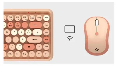 Produktbild von KeySonic Desktop-Set KSKM-5200M-RF (DE) Wireless sand/creme