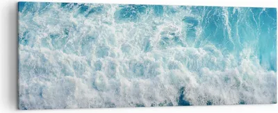 Produktbild von Bild auf Leinwand - Leinwandbild - Meer Welle Ozean - 140x50cm - Wand Bild - Wanddeko - Wandbilder - Leinwanddruck - Bilder - Kunstdruck - Wanddekoration - Leinwand bilder - Wandkunst - AB140x50-4067