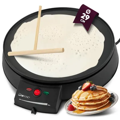 Zdjęcie produktu dla Clatronic Crepes Maker Naleśnikarka 29 cm Dzielarka do ciasta Crepe Kitchengadget