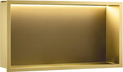 Produktbild von Wandeinbau-Regal Fürs Bad REA 30x60 Brush Gold