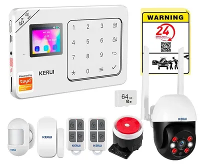 Immagine prodotto di Sistema di allarme, comunicazione wireless, compatibilità con la domotica, kit di allarme 6, spina UE-d
