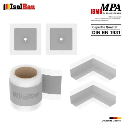 Isolbau Bandset Dichtset Dichtband 5m Innenecke Dichtmanschetten Dusche Bad
