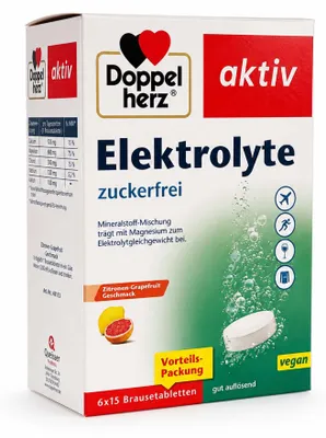 Immagine prodotto di Double Heart Electrolytes compresse effervescenti senza zucchero 6X15 St