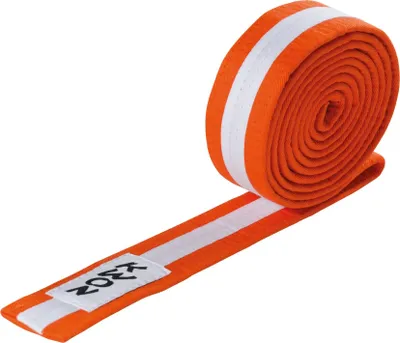 Produktbild von Budogürtel mehrfarbig orange/weiß/orange 300