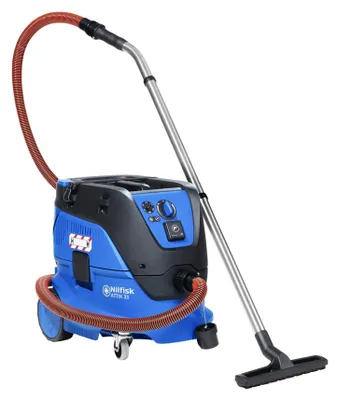 Productafbeelding van Nilfisk ATTIX 33-2H PC, Droogzuiger, Zwart, Blauw, 30 liter, 75 liter per seconde, 250 mbar, 7,5 meter
