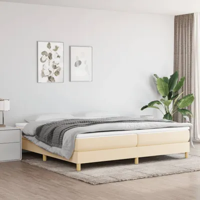Immagine prodotto di The Living Store Letto a molle insacchettate Crema 200x200 cm Tessuto