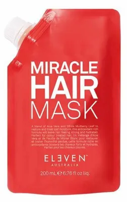 Zdjęcie produktu dla ELEVEN AUSTRALIA Miracle Hair Mask Przywraca i pielęgnuje utracone nawilżenie 6,8 fl oz