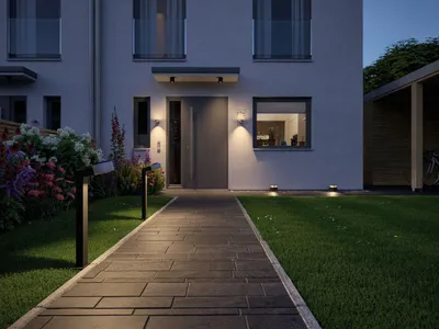 Produktbild von Paulmann 79670, Deckenbeleuchtung für den Außenbereich, Anthrazit, Acryl, IP44, Fassade, II