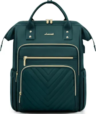 Immagine prodotto di LOVEVOOK Zaino da donna 15,6 pollici Laptop Scuola Zaino impermeabile verde scuro