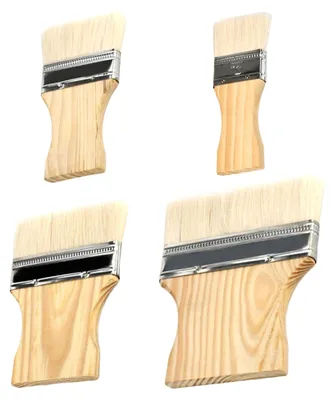Produktbild von 4 Holzgriffpinsel für Mal- und Dekorationsarbeiten