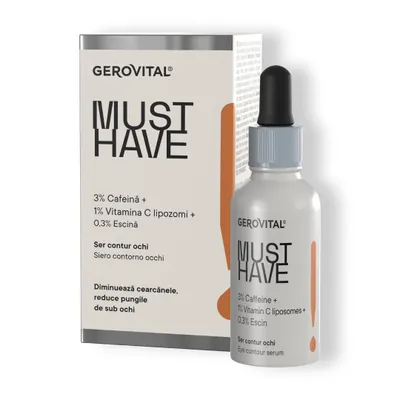 Produktbild von Gerovital Augenserum mit 3% Koffein & 1% Vitamin C – Gegen Augenringe & Tränensäcke, für empfindliche Haut , 30 ml