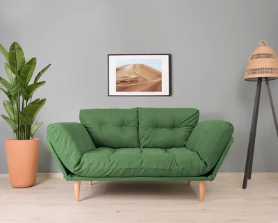 Obrázek produktu pro Hanah Home, Nina- FTN1356, zelená, rozkládací pohovka, rám: 100% kovový rám