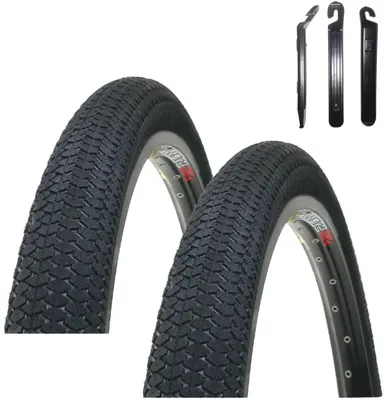Immagine prodotto di 2 pneumatici per bicicletta Kenda K-1016, misura 24 x 2,30 (58-507), colore nero, inclusi levagomme