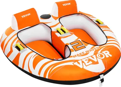 Produktbild von VEVOR Fun Tube Set zum Bootfahren, Aufblasbares Schleppboot für 1-2 Personen, mit Griff, 840D Vollnylonhülle, Sicherheitsventil