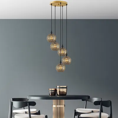 Obrázok produktu pre Opviq, Selcuklu - Mr-790-1, luster, čierny, KOVOVÉ TELESO, 60 x 60 x 111 cm