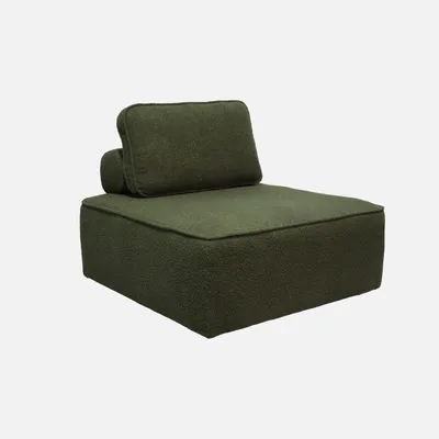 Produktbild von sweeek - Sessel Einsitzer für modulares Bouclé-Sofa - Khaki