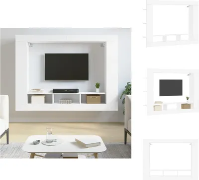 Obrázok produktu pre vidaXL TV skrinka biela 152x22x113 cm materiál na báze dreva - Skrinky