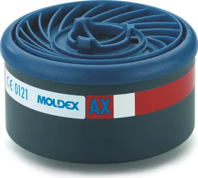 Image de Filtre à gaz Moldex AX, pour les séries 7000 et 9000, système de verrouillage EasyLock, pour gaz organiques (point d'ébullition < 65°C), quantité : 8 pièces