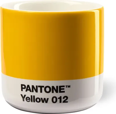 Produktbild von PANTONE Porzellan Macchiato Thermobecher, Yellow 012 C