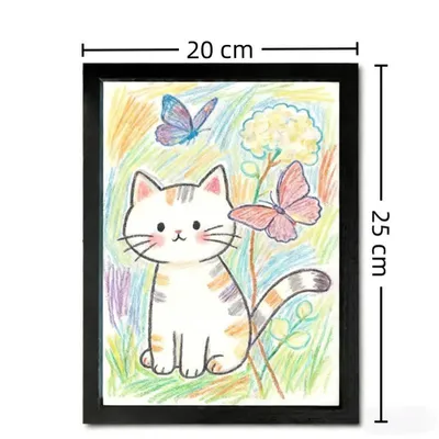 Produktbild von 20x25cm Holzrahmen Wanddekoration – Direkt An Der Wand Aufhängbar, Gedruckte Kunstwerke & Fotos, Ideal für Wohnzimmer & Schlafzimmer