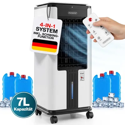 Produktbild von MONZANA® Aircooler 4in1 Fernbedienung 7L Tank Timer Mobil Luftkühler Ionisator Luftbefeuchter Ventilator Klimagerät Turmventilator Säulenventilator