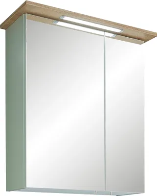 Produktbild von Badezimmer Spiegelschrank NANNING-66 in Riviera Eiche Nb. mit Spiegelfront, B/H/T: ca. 60/72/20 cm
