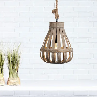 Image de Brilliant Suspension Kaminika Nature Bambou Ø33cm Max. 60W E27 Lampe Recoupable