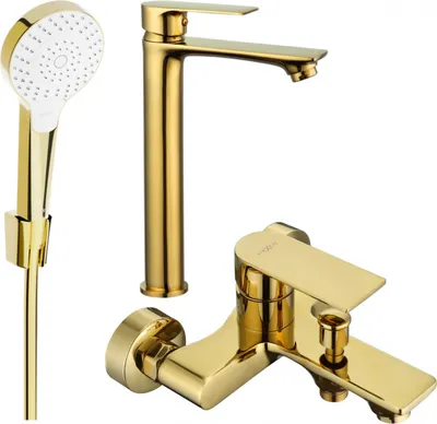 Produktbild von Mexen Royo R05 Badewannenset, Gold - 72213R05-50