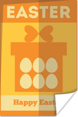 Produktbild von MuchoWow® Poster Zitate - Ostern - Frohe Ostern! - Geschenk - Ostern 60x90 cm - Wanddekoration