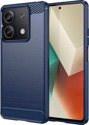 Produktbild von Hülle für Xiaomi Redmi Note 13 Carbon-Faser Weich TPU Silikon Stoßfest Handyhülle Blau