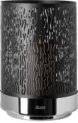 Fink Windlicht, Windlicht ohne Glas Marian schwarz, silberfarben Eisen, pulverbeschichtet, vernickelt Höhe 30 cm
