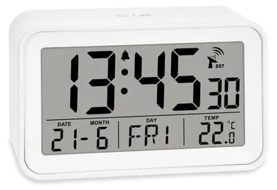 Image de Réveil radio numérique avec éclairage | Affichage de la température et du calendrier | Réveil de voyage compact