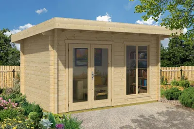Produktbild von Gartenhaus weka Weekendhaus 709 Gr. 1 inkl. Fußboden 460 x 360 cm natur