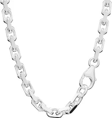 Produktbild von 45cm Ankerkette 925 Sterlingsilber Diamantiert 5.0mm Breit 45,1g Halskette 9290