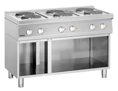 Productafbeelding van Bartscher elektrische kookplaat, model 700, type B1200, 6 branders, uitvoering UO
