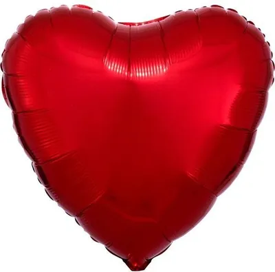 Produktbild von Folienballon Metallic Rot Herz 43 cm