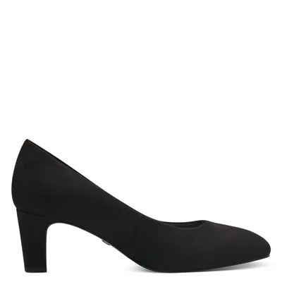 Produktbild von Tamaris Damen Pumps klassisch rund Blockabsatz samtige Haptik 1-22418-41, Größe:40 EU, Farbe:Schwarz
