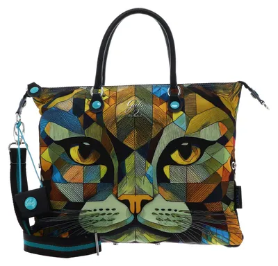 Produktbild von Gabs Leder Handtasche Schultertasche G3 TG Hand Bag Gatto Giallo mehrfarbig