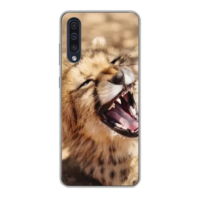 Produktbild von MuchoWow® Handyhülle Schutzhülle Hülle für Samsung Galaxy A30s Gepard - Tier - Nahaufnahme Silikon Softcase Handy Hülle - Karteninhaber