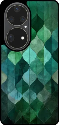 Productafbeelding van Smartphonica telefoonhoesje, geschikt voor:Huawei P50 Pro, met groene bladeren print - TPU achterkant, hoesje met groen bladeren design