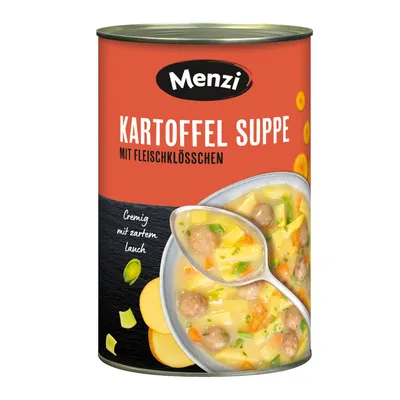 Produktbild von Menzi Kartoffel Suppe mit Fleischklößchen, 4200g
