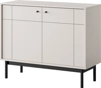 Produktbild von Masseno Kommode GIAPPONESE 104 cm Sideboard mit 2 Türen für Wohnzimmer Schlafzimmer Modern 104x39x84 cm Kaschmir / Kaschmir