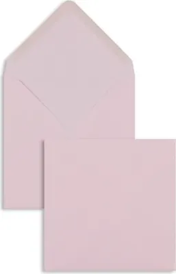 Produktbild von Briefumschläge 155x155mm 100g/qm gummiert VE=100 Stück pastellrosa