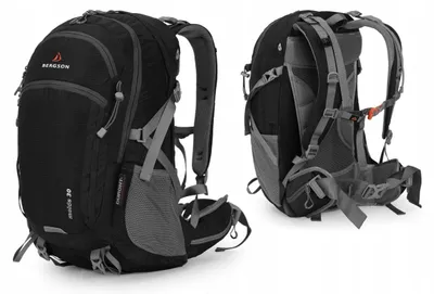 Produktbild von Bergson Molde 30L Wanderrucksack Trekkingrucksack mit Regenhülle Schwarz