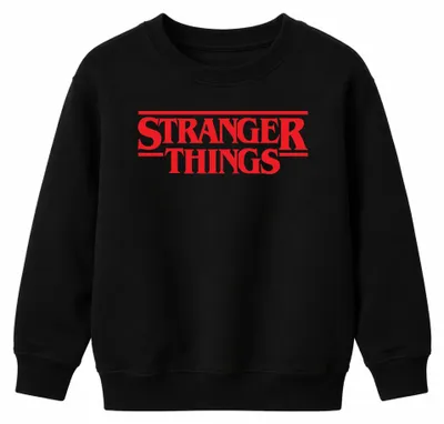Immagine prodotto di Stranger Fan Gift Hawkins Upside Down Retro 80s Series Fan Unisex Kids Sweatshirt Pullover, Nero, 140